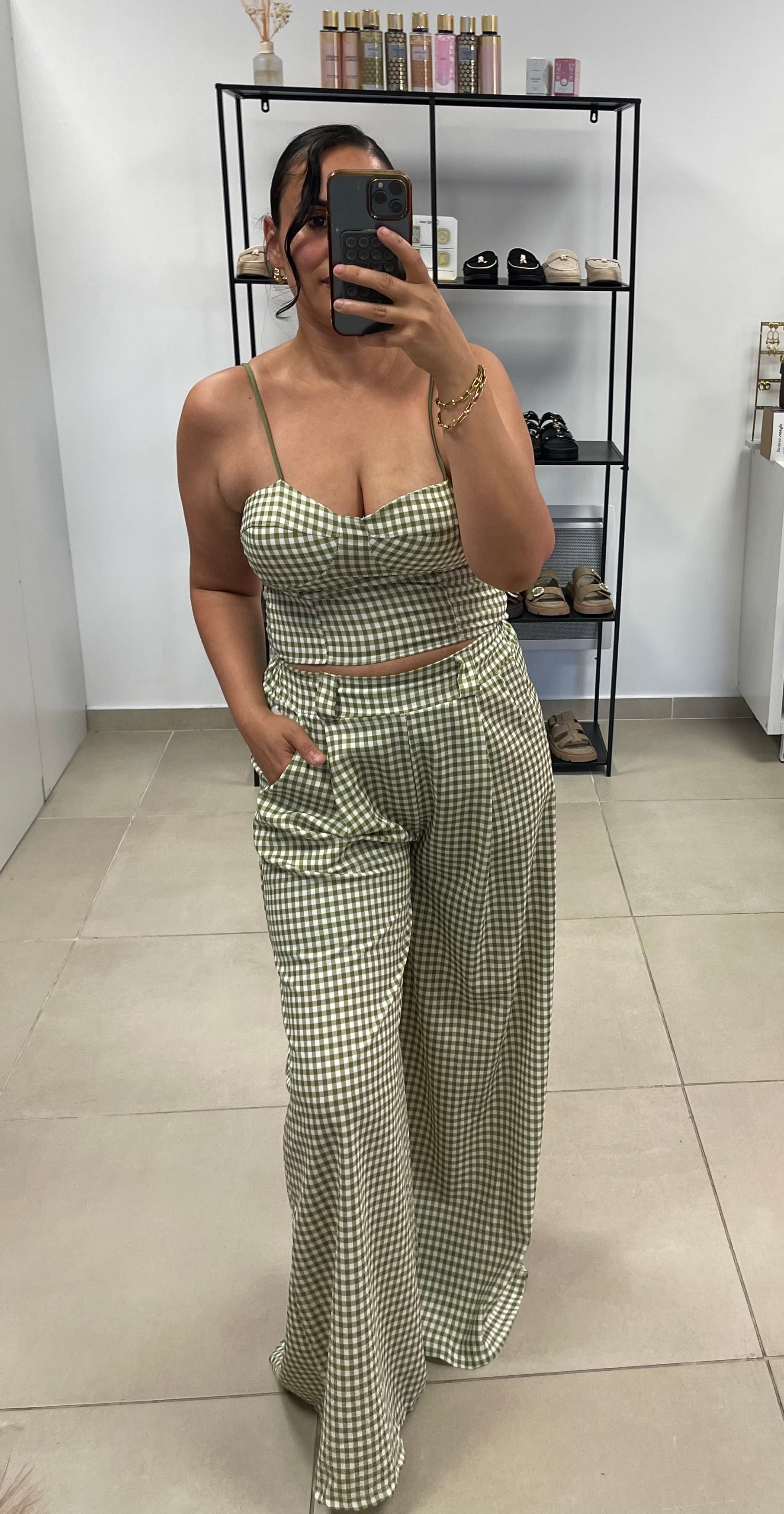 Ensemble pantalon vichy