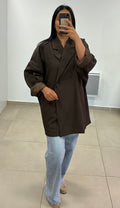 Blazer oversize chocolat