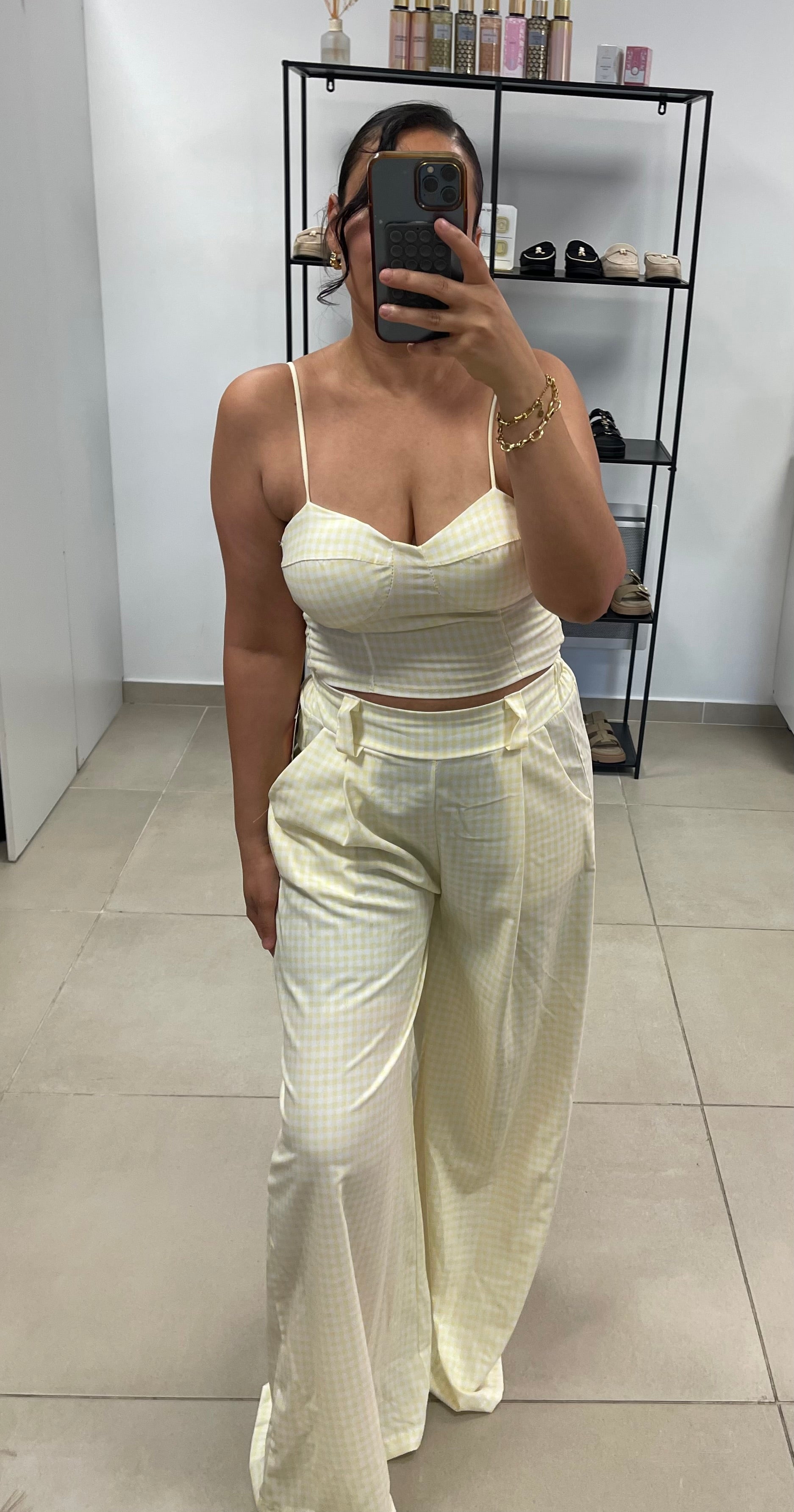 Ensemble pantalon vichy