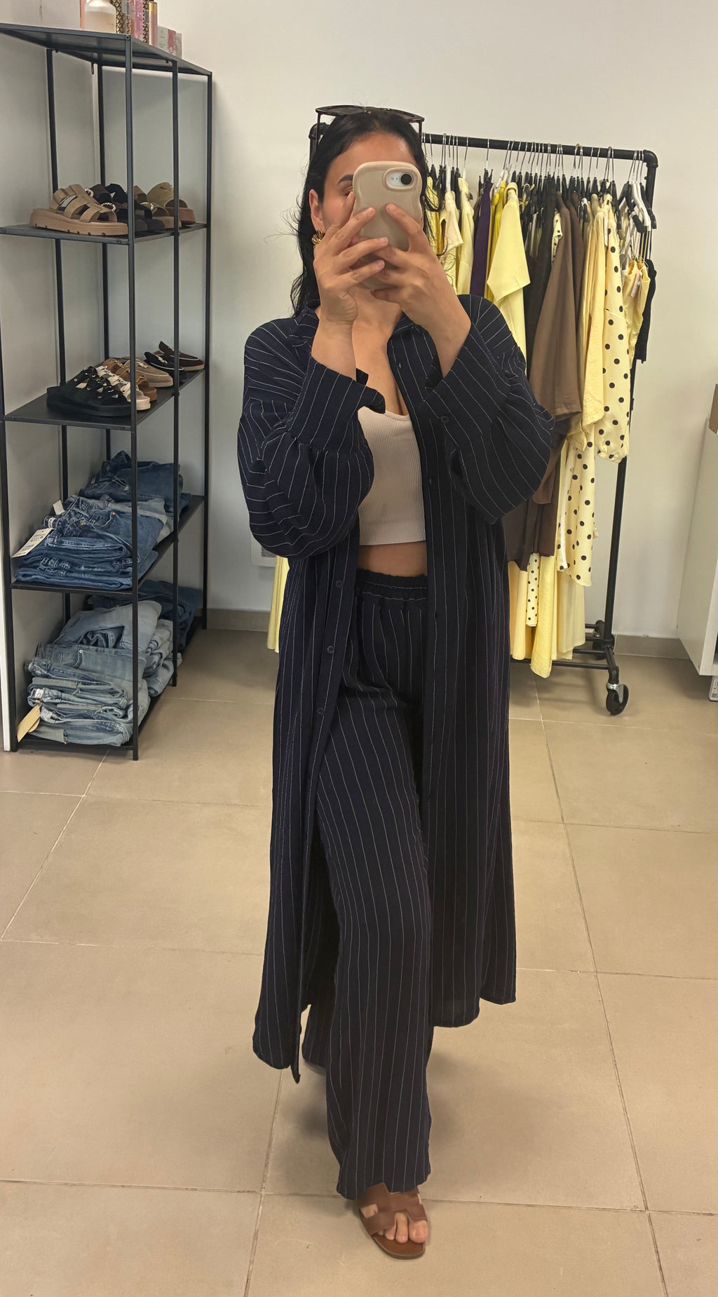 Ensemble pooja bleu