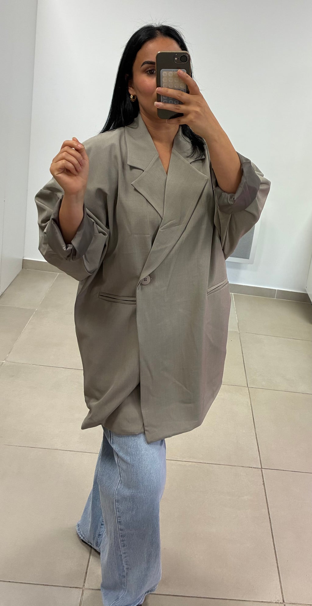 Blazer oversize taupe