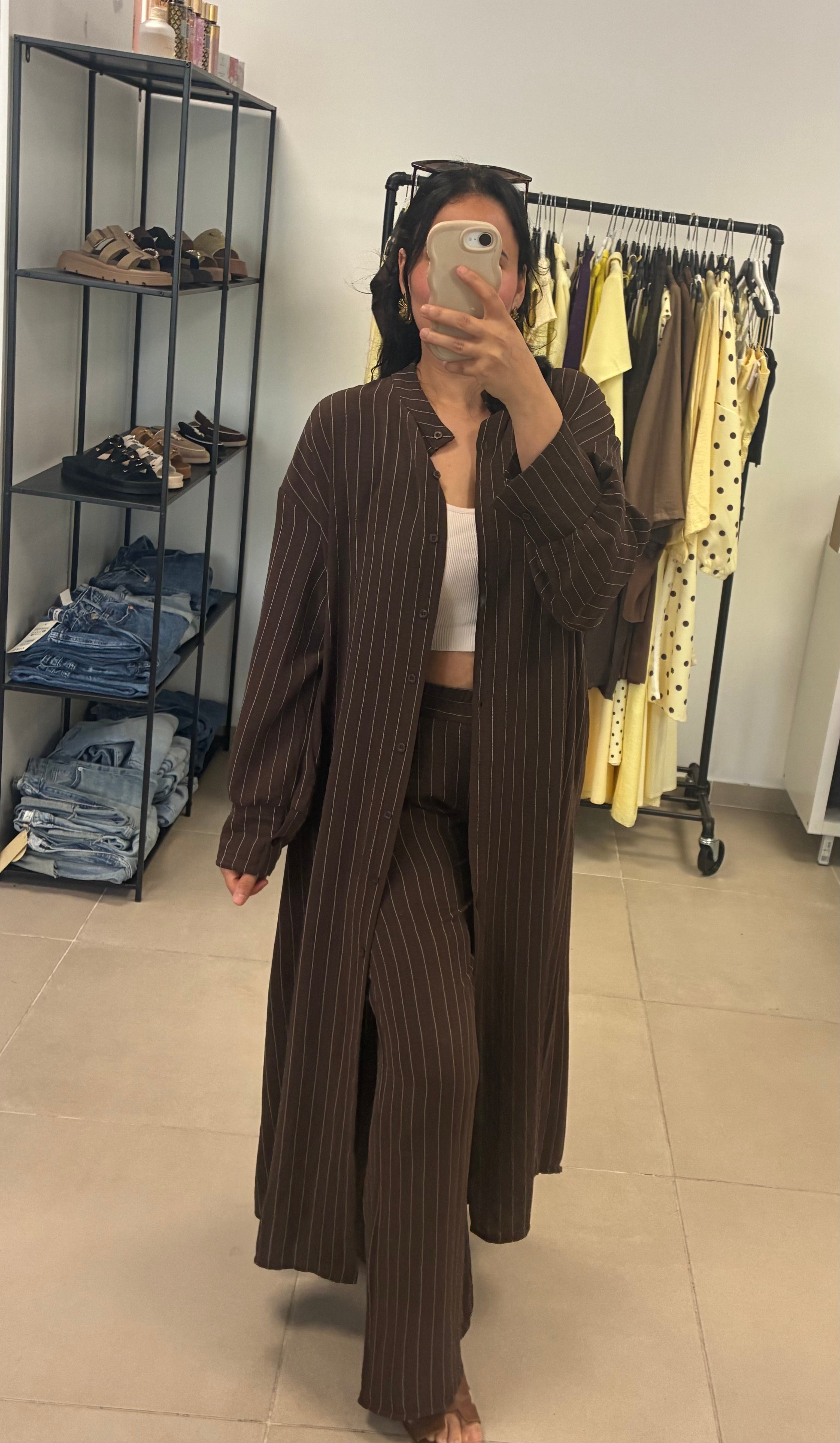 Ensemble pooja marron