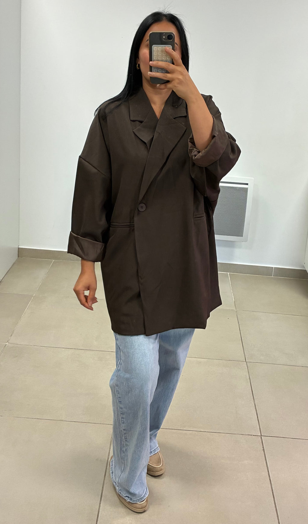 Blazer oversize chocolat