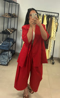 Blazer manche 3/4 rouge