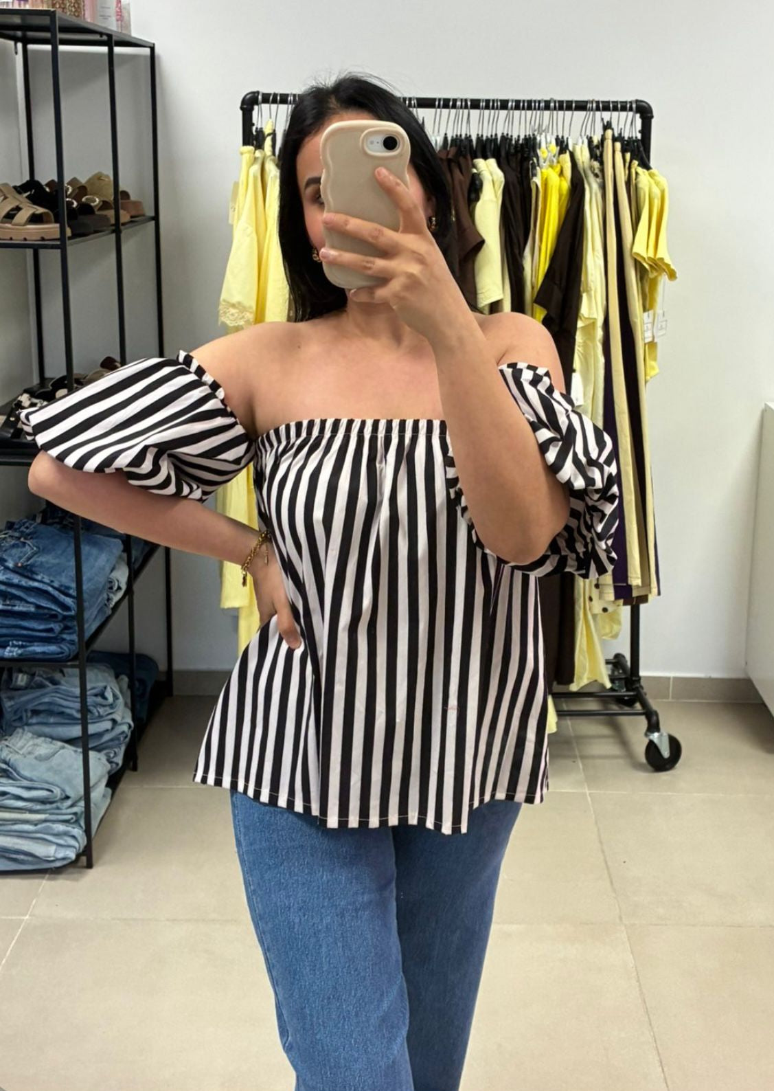 Blouse à rayures