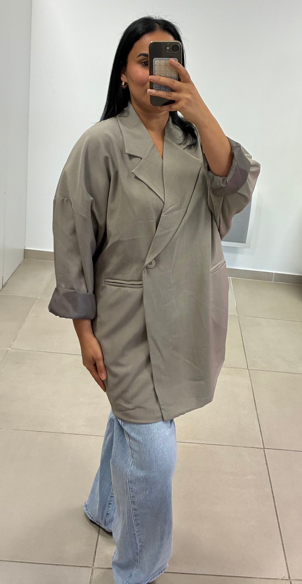 Blazer oversize taupe