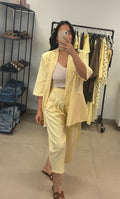Blazer manche 3/4 jaune