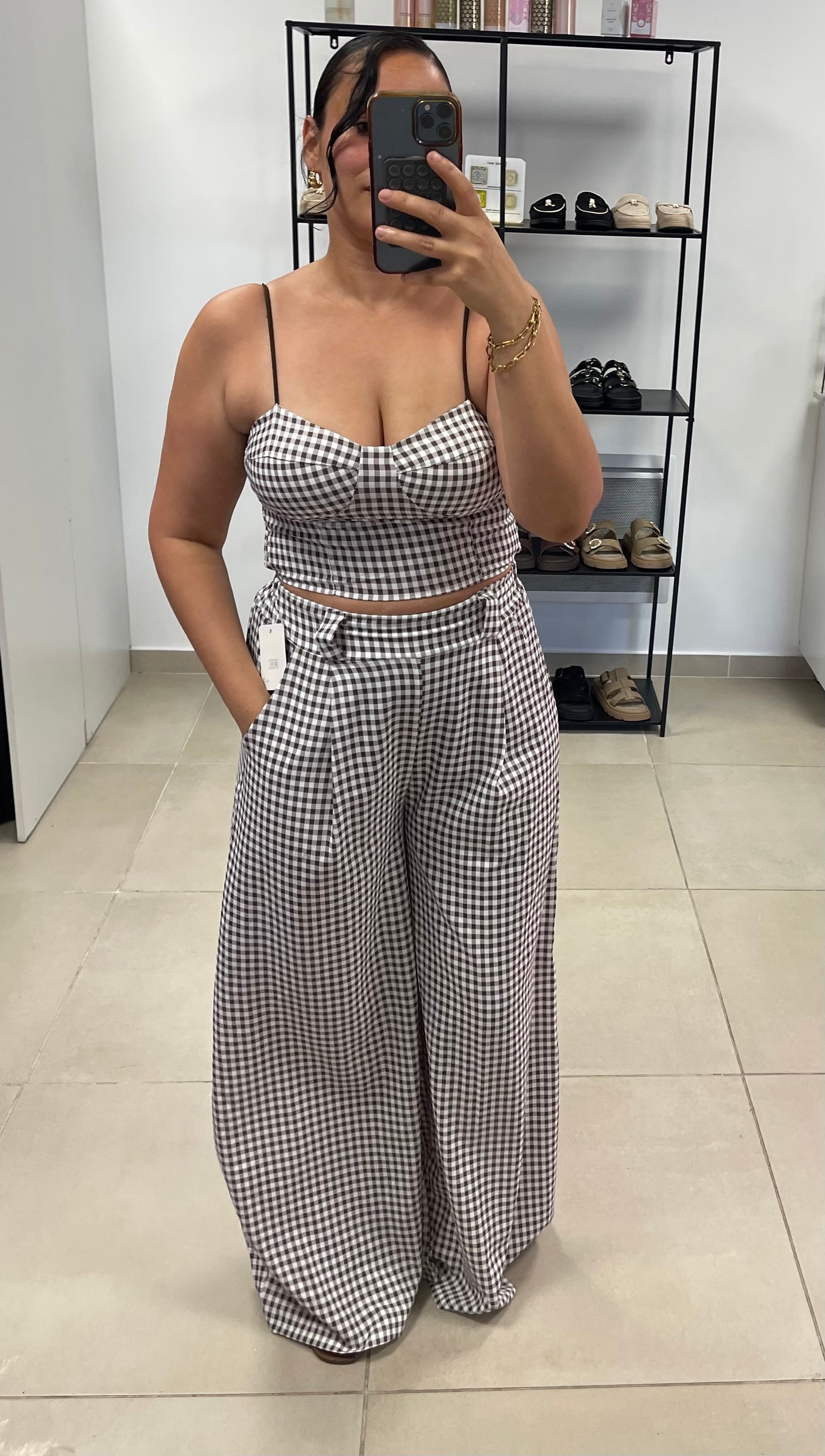 Ensemble pantalon vichy