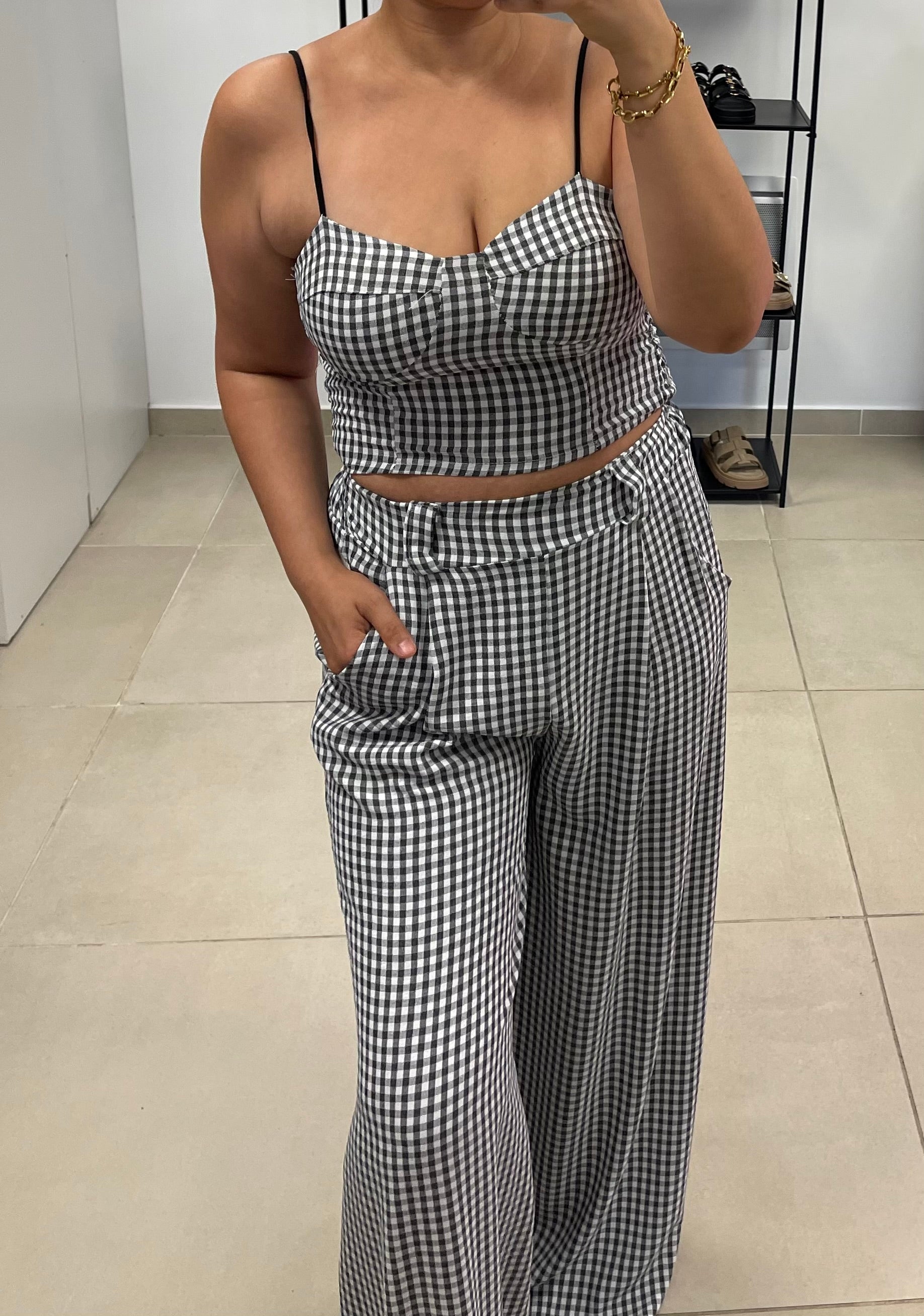 Ensemble pantalon vichy