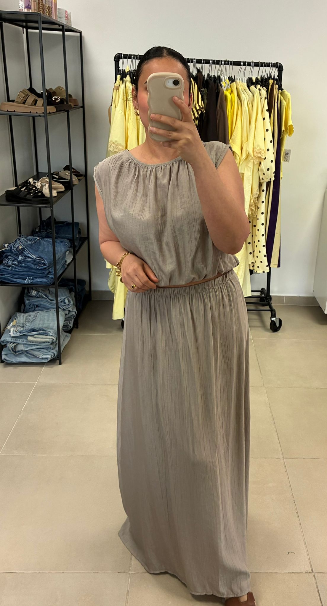 Ensemble jupe taupe
