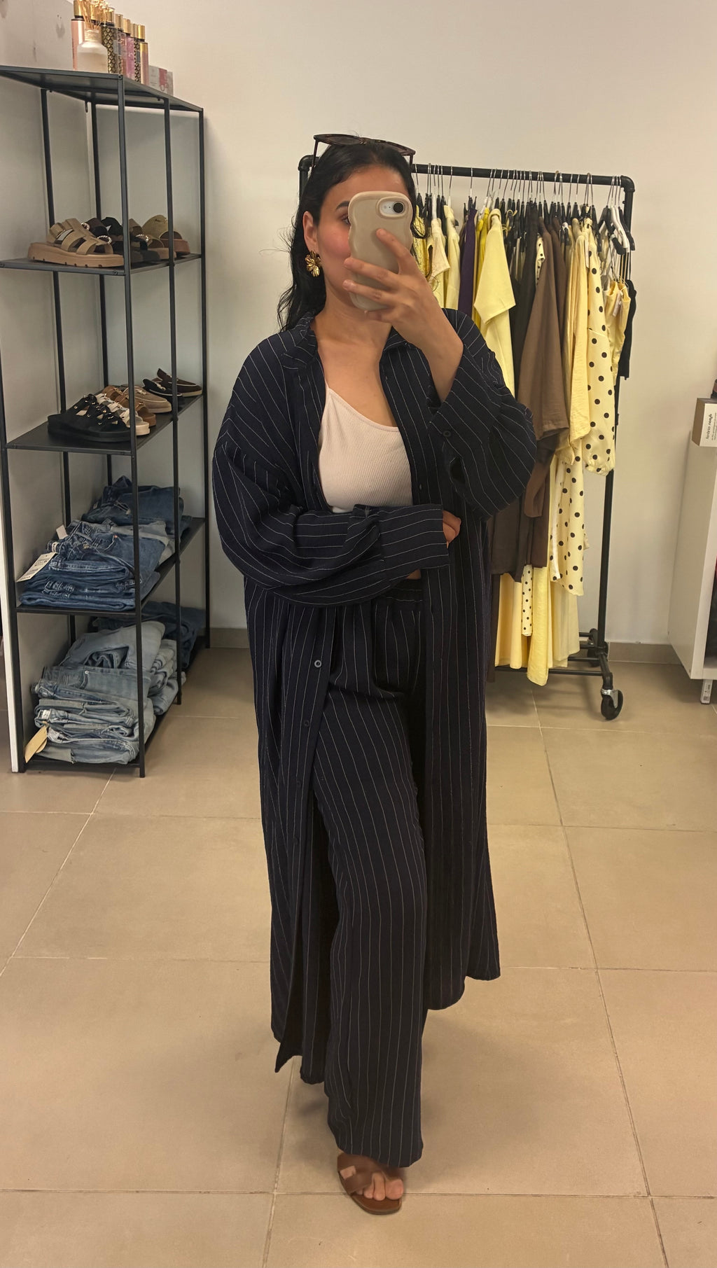 Ensemble pooja bleu